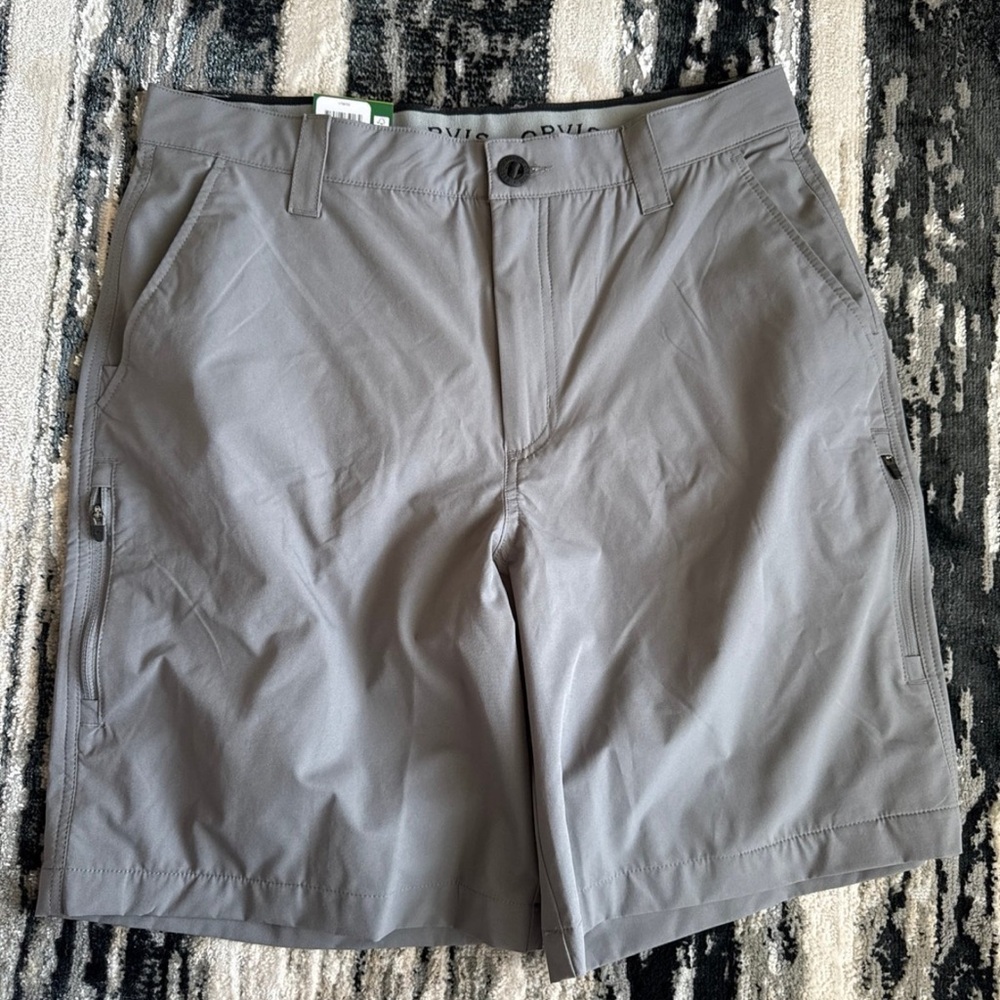 Orvis Men’s Tech Shorts Size 32 Grey NWT